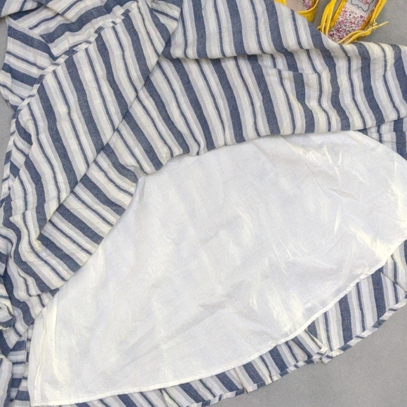 Retro Circle Skirt Blue & White Striped Dress NWOT - Picture 6 of 8